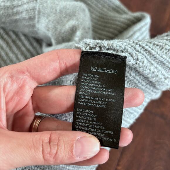 Kimchi Blue Anthropologie Women's‎ Knit Sweater Chunky Knit Gray Cardigan - Picture 6 of 7